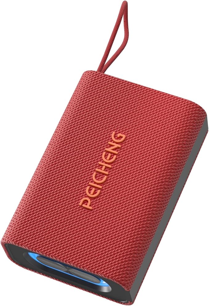 Speaker, Portable Wireless Bluetooth Speakers, Waterproof Loud Stereo Sound with RGB Lights TWS Long Playtime for Home/Party/Outdoor, Electronic Gadgets(1PCS, Red)