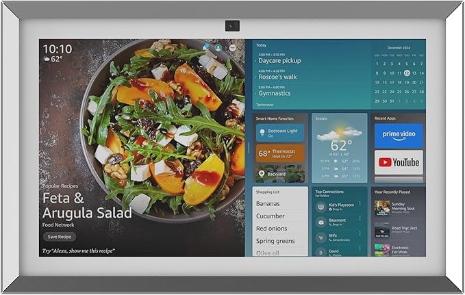 Aluminum Alloy Decorative Frame for Echo Show 15 (Silver)