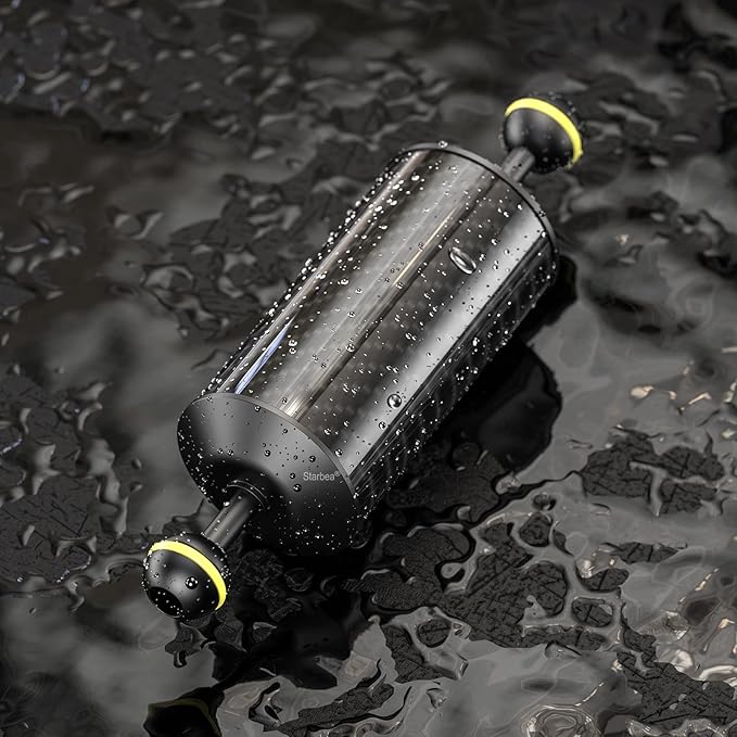 Seafrogs Carbon Fiber Underwater Float Arm, Dual Ball Lightweight Buoyancy Arm for Diving Tray, Video Light, and Strobe - Compatible with Underwater Photography and Videography Accessories(GA-6)