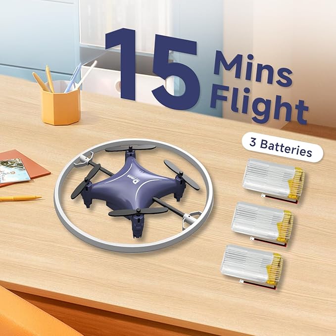 Mini Drone for Kids, Small Beginners Small RC Drone Quadcopter Drones, 2.4G Remote Control Toy with LED Lights, One Key Take Off/Landing, 360° Spinning, 90 Degree Circle Flight Gifts for Boy Girl