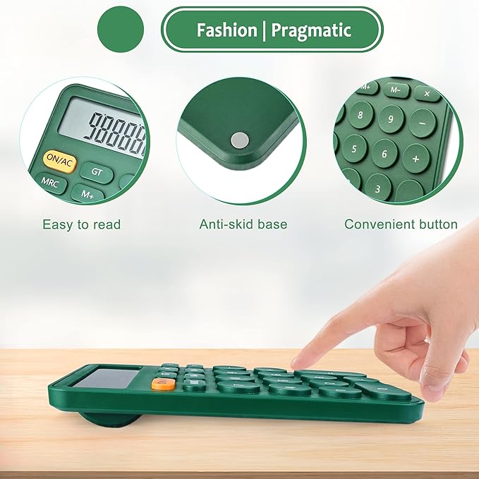 VEWINGL Standard Calculator 12 Digit,Desktop Large Display and Buttons,Calculator with Large LCD Display for Office,School, Home & Business Use,Automatic Sleep,with Battery