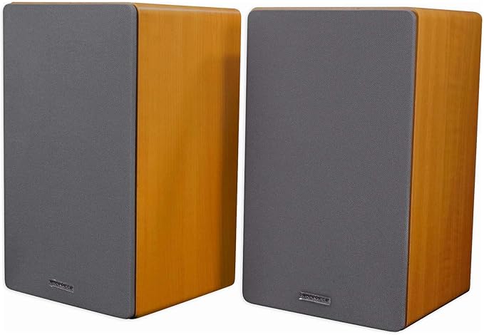 Rockville Pair ROCKSHELF 64C V2 Classic Wood 400W 6.5" Bookshelf Speakers/4 Ohm, Kevlar Woofers, Silk Dome Tweeter, MDF Cabinet, for Home Theater and Stereo Audio