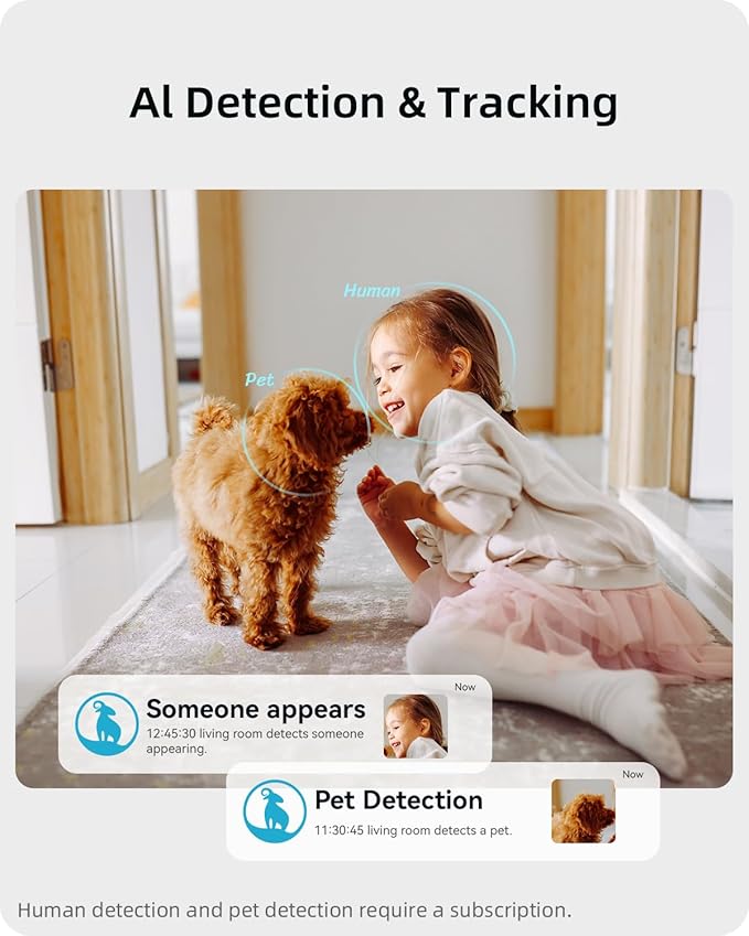 blurams Indoor Camera 2K, Cameras for Home Security 5G&2.4GHz, 360° Pet Camera w/Motion Tracking, Phone App, 2-Way Audio, IR Night Vision, Siren, Works with Alexa & Google Assistant