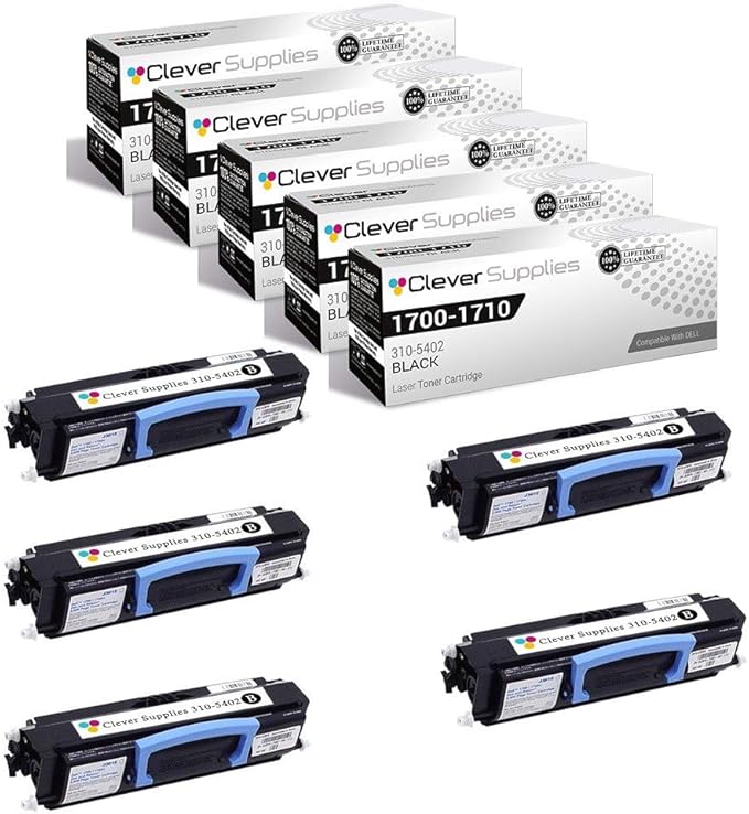 CS Replacement Drum Cartridge Compatible with Dell 1700-D 310-5402 Black 1700n 1710 1710n 5 Pack