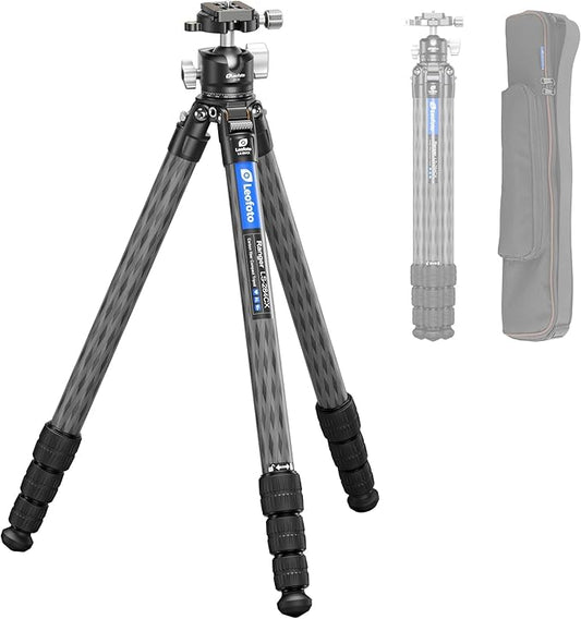 Carbon Fiber Tripod for Camera with 360° Panoramic Ball Head, 67" Compact Lightweight Travel Tripod for DSLR Video Camcorder, Max Load 10kg/22lbs