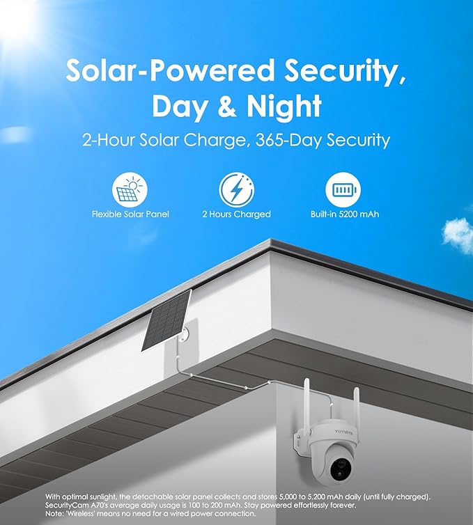 Security Cameras Wireless Outdoor, 4K Solar Cameras for Home Security with Color Night Vision & 360° Pan & Tilt Tracking - 5G & 2.4G WiFi Security Camera System, Easy Setup, No Subscription