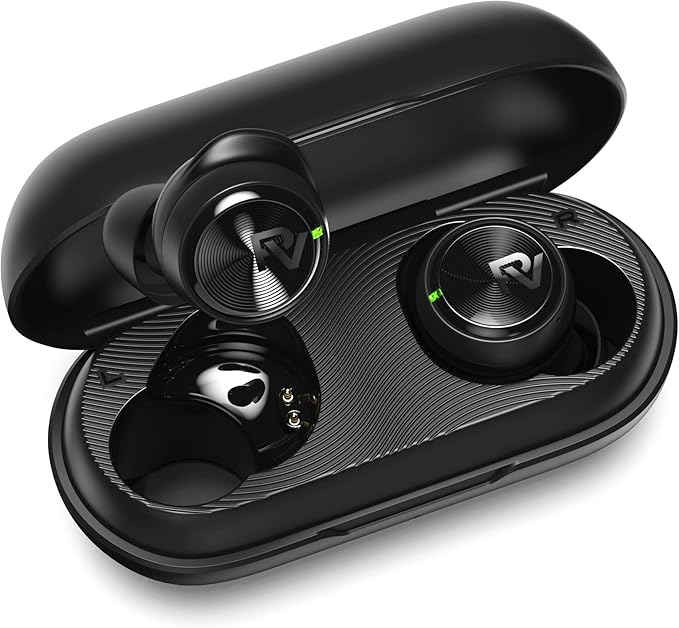 PALOVUE Wireless Earbuds, in-Ear Earphones with Bluetooth 5.3, Built-in Mic Headphones, Deep Bass Stereo, with Lightweight Compact Charging Case for Sport/Work Compatible for iPhone and Android
