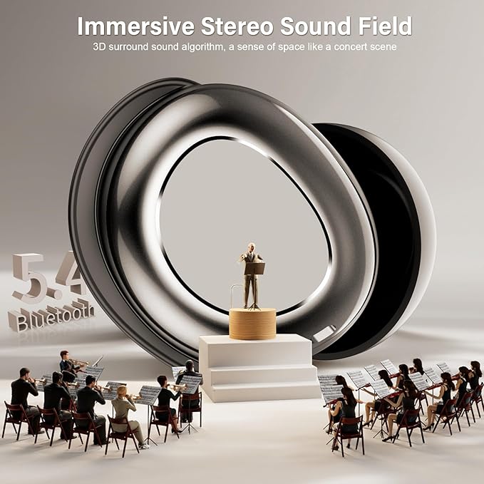 Sleep Earbuds Bluetooth 5.4 in Ear Touch Screen Sleep Headphones, Small Design Mini Sleep Earbuds for Side Sleepers with Sleep Mode, 48H Playtime Sleep Earphones Clear Calls, 5 EQ Modes, Black