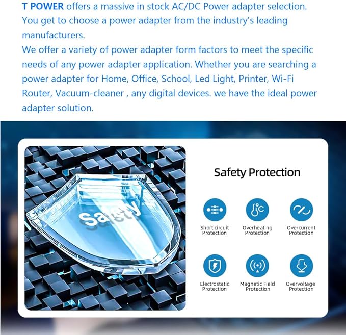 T Power Ac Dc Adapter Charger for Echo Show 5 Speaker Power Supply