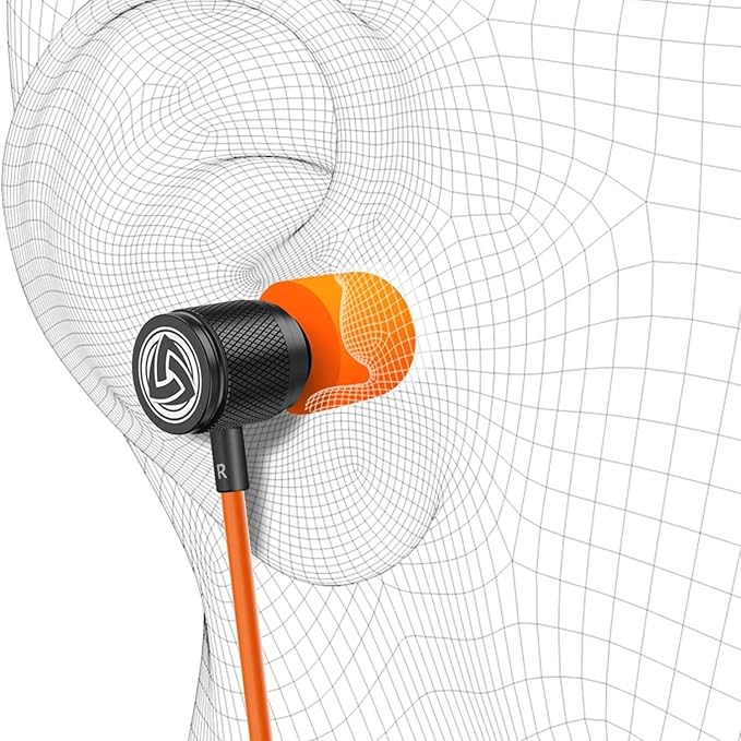 LUDOS Ultra USB C Headphones for iPhone 16 15 Pro Max Plus iPad Pro, 5 Years Warranty, Magnetic USB-C Earbuds for Samsung Galaxy S24 S23 Ultra S22 S21 FE S20 A55 A54 A53, USB Type C Earphone - Orange