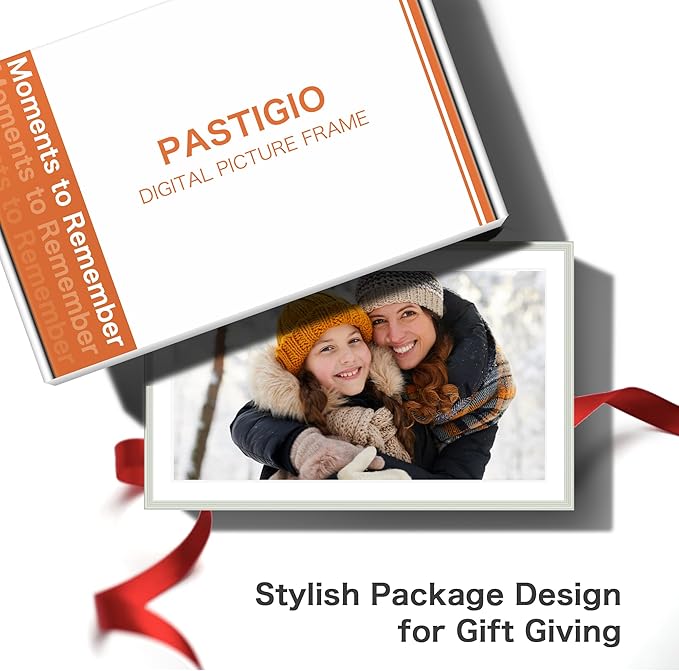 Digital Picture Frame, 15.6 Inch Frameo Digital Frame WiFi, 1920*1080 IPS FHD Touchscreen, 32GB, Tabletop&Wall-Mounted, Share Picture Video, Electronic Photo Frame Slideshow, Gifts for Mom, White Clay