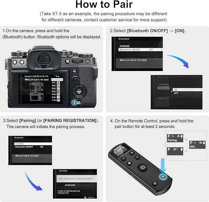 for Fujifilm Camera Tripod with Rechargeable Shutter Release,AODELAN Shooting Grip Wireless Remote Control Handle for Fuji X-T30 II, X-S10, X100VI, X-H2S, X-H2, X-T5, X-T4, X-T3, X-S20, X-T50, X-T30