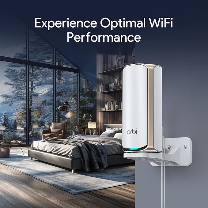 XLTTYWL Orbi WiFi 7 Wall Mount Kit, Orbit 7 Mount Bracket Optimize Space Compatible with Orbi Wi-Fi 7 Mesh Systems & All Net Gear Nighthawk Wi Fi 7 Routers(RBEWMB-10000S)