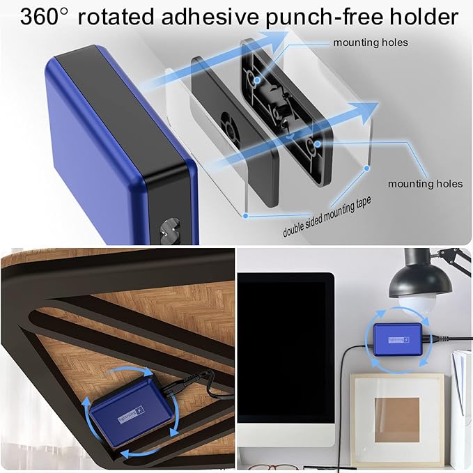 100W USB C Charger, 5 Port USB Tower Charging Hub Fast Charger for iPhone,iPad,MacBook, Super Fast Charging for Samsung, Multi USB Block with Flat Plug, Travel Charger for Multiple Devices, Blue