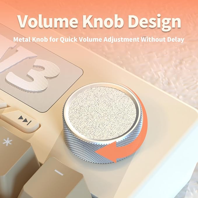 AJAZZ AK35I V3 104-Key Full Size Wired Gasket Mount Gaming Keyboard with Multimedia Buttons & Knob Control | Five Layer Pad | OEM Profile PBT Keycaps | White Backlit Custom Keyboard