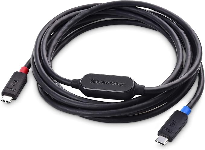 Cable Matters Unidirectional 10Gbps Active USB C Cable 10 ft, Supports Up to [4K@60Hz Video, 60W Charging, 10Gbps Data Transfer] for Apple Vision Pro, Meta Quest 3 VR Headset, Portable Monitor