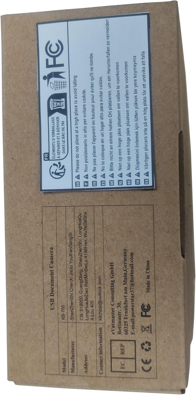 4K USB Document Camera for Teacher, 8MP Webcam & Visualiser for A3 Size with Dual Microphones, 3-Level LED Light, Image Invert, Foldable for Live Demo, Work with Windows, macOS and Chrome OS