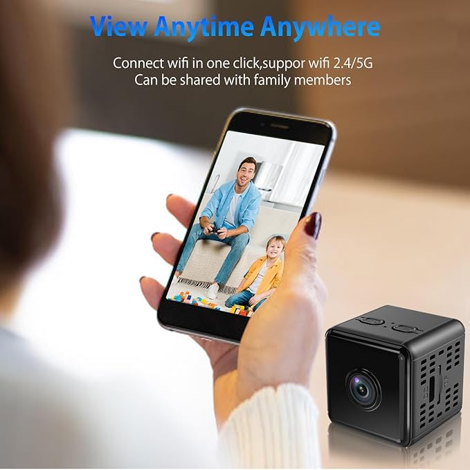 ULar 1080P Square Camera with 940nm Night Vision & Motion Detection,Picture Taking cam,Nanny Cam,Pet Cameras,Smart Indoor Security.