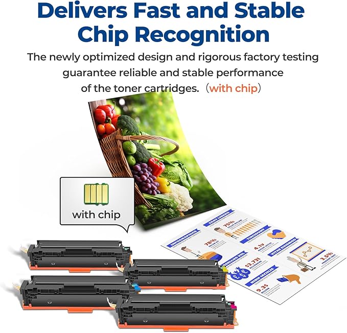 218X Toner Cartridges for Laser Jet Pro 3301sdw 3301fdw with Chip Compatible with HP 218X 218A Color Laser Jet Pro 3201dw MFP 3301sdw 3301fdw 3301cdw Printer W2180X Toner (Black Cyan Yellow Magenta)