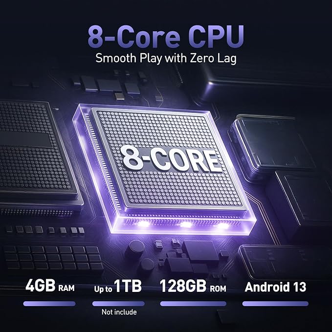 AGPTEK 5'' 128GB MP3 Player with Bluetooth and WiFi, T09 Touch Screen Andriod 13 Music Player with Spotify, Audible, YouTube, Up to 1TB