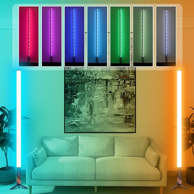4 Pack 4ft Portable Battery Powered Tube Light 120cm Handheld LED RGB Lights Tube with Tripods, 500 Vivid Effects for Video and Photography,Light Painting,YouTube,Video and Dance Club
