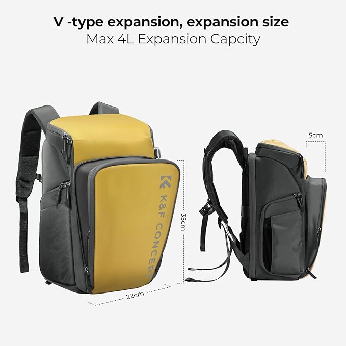 K&F Concept Professional Camera bags for photographers 25L Large Capacity Camera Case Waterproof Photography Camera Backpack for Dslr Cameras