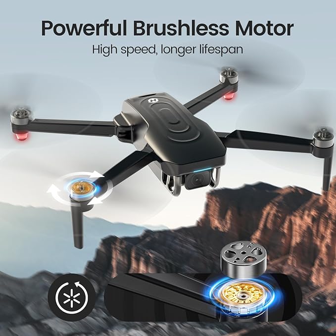Holy Stone GPS Drone With 4K EIS Camera For Adults, HS175G 249g Foldable RC Quadcopter With Auto Return, Follow Me, 60 Mins Flight Time, Battery Fast Charge, Headless Mode, Upgraded HS175D