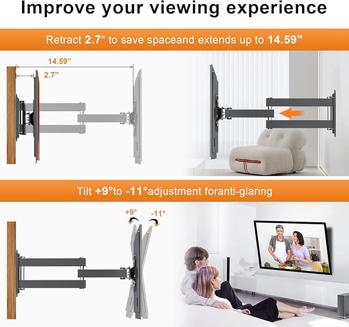 2 Packs TV Wall Mount, Bracket for Most 13-32 inch LED, LCD Monitor and Plasma TVs, Max VESA 100x100mm by XINLEI (MA1330-2)