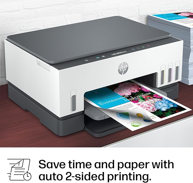 HP Smart Tank 6001 Wireless All-in-One Ink Tank Printer, Scanner, Copier with 2 years of ink included, Best-for-home, Refillable, AI-enabled (2H0B9A)