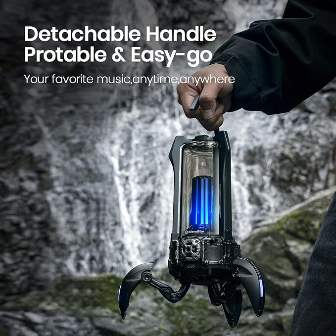 GravaStar Supernova Portable Bluetooth Speaker, LED Table Lamp Speaker, 9H Playtime, TWS Pairing, Wireless Speakers fo Party/Outdoor/Camping/Gifts