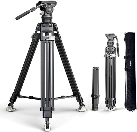 SmallRig AD-120 FreeBlazer Counterbalance Carbon Fiber Video Tripod Kit, 77" Video Tripod with 6-Step Counterbalance, Adjust Step-Less Damping on Pan/Tilt, Dual-Mode QR Plate, Max Load 17.6lbs-4463