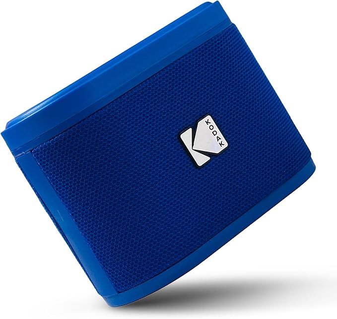 KODAK SOUNDBRIX™ Bluetooth Speaker with HD Sound Portable Wireless IPX4 Water Resistant Upto 5H Playtime V5.4 for Home Party Outdoor Beach Electronic Gadgets Birthday Gift Blue Stackable Speakers