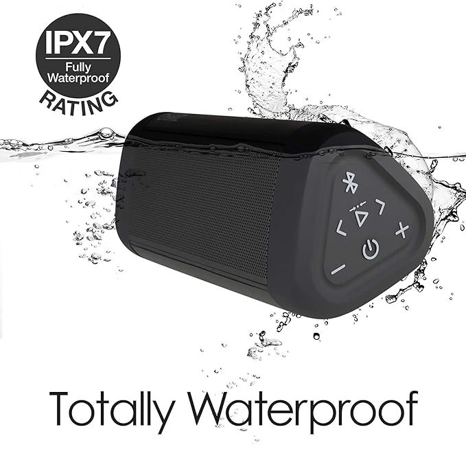 OontZ Ultra Dual Portable Bluetooth Speaker 5.0 2-Pack – IPX7 Waterproof, 14W Enhanced Sound, 20-Hr Battery, 100ft Range, Deep Bass & Clear Audio, Durable for Shower, Pool, or Beach (Black)