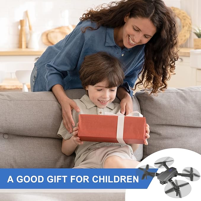 Mini Drone for Kids with 4K Dual Cameras Remote Control Toys Gifts for Boys Girls with Altitude Hold, Headless Mode, One key Return/Emergency Stop, 3D Flips 2 Batteries, Foldable RC Quadcopter.(Black)