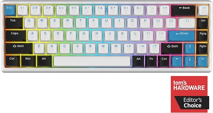 ARBITER Polar 65 - CNC Magnetic Gaming Keyboard w Rapid Trigger, Hall Effect Switches, CNC Aluminum Frame, Rapid Key, 65% Compact, Bright RGB, Dual-Shot PBT Keycaps - Kumo Blue