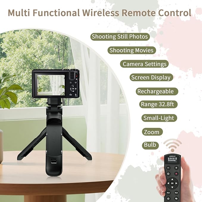 for Nikon Camera Tripod with Rechargeable Shutter Release,AODELAN Shooting Grip Wireless Remote Control Handle for COOLPIX P1000, P1100, P950, B600, A1000, Z50, Z30, Z fc, Z6 II, Z7 II,Z5,Z50 II