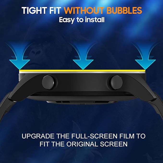 4 Pack Compatible with Garmin Vivoactive 6 Screen Protector PMMA for Garmin Vivoactive 6 Screen Protector Cover Precise Fit,Scratch Resistance