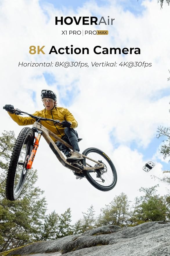 X1 PROMAX 8K Action Flying Camera, Foldable Drone with Camera with 42 KM/H Follow Speed, 10+ Fully Automatic Flight Modes, Fly Anywhere with OmniTerrain, SmoothCapture 2.0(Basic Combo)