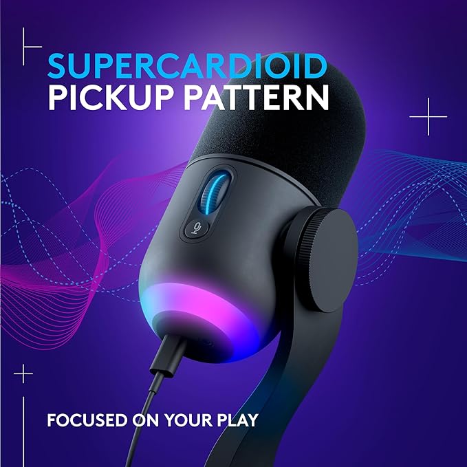 Logitech G733 Lightspeed Wireless Gaming Headset +Yeti GX Dynamic RGB Gaming Microphone with LIGHTSYNC, USB - Black