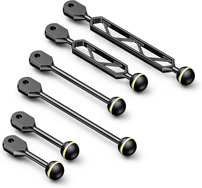 Sea frogs Ball Arm Ball to YS Mount Arm 3.5" Essential Diving Equipment Underwater Photography Gear Lighting System Aluminum Alloy Diving Equipment Accessory Lightweight Arms AM-2