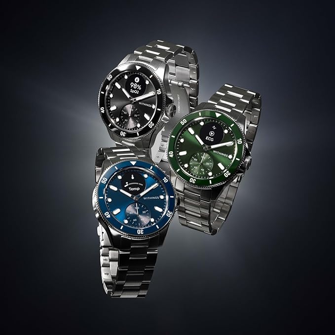 Withings Scanwatch Nova - Heart Health Hybrid Smart Watch for Men & Women - SPO2, Temperature Monitoring, Sleep, Respiratory Health, Cycle Monitoring, 30-Day Battery Life, Apple iOS/Android