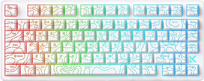 JOMKIZ MCHOSE Jet 75 Wired Magnetic Switch Mechanical Gaming Keyboard, 75% Rapid Trigger Hall Effect Keyboard, Hyper-Fast Adjustable Actuation, 8K Hz Polling Rate, RGB HotSwap, for PC/Mac, White