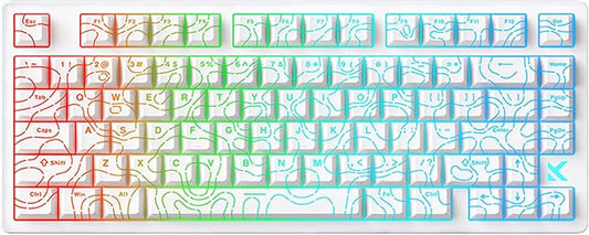 JOMKIZ MCHOSE Jet 75 Wired Magnetic Switch Mechanical Gaming Keyboard, 75% Rapid Trigger Hall Effect Keyboard, Hyper-Fast Adjustable Actuation, 8K Hz Polling Rate, RGB HotSwap, for PC/Mac, White