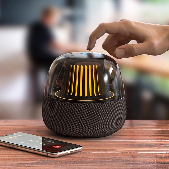 ALLWAY Portable Bluetooth Speakers，360 Degrees LED Night Light，Speakers，Party，Camping，Travel，Gifts for Kids，Women