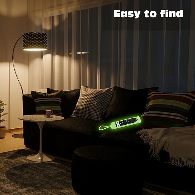 [2-Pack] Climberer Night Vision Covers for Fire Stick 4K Max (New Model) | Fire TV 4k max+ Compatible with(Insignia, Toshiba, Pioneer, Omni) Fire TV Remote 2024- Luminous Silicone with Lanyard