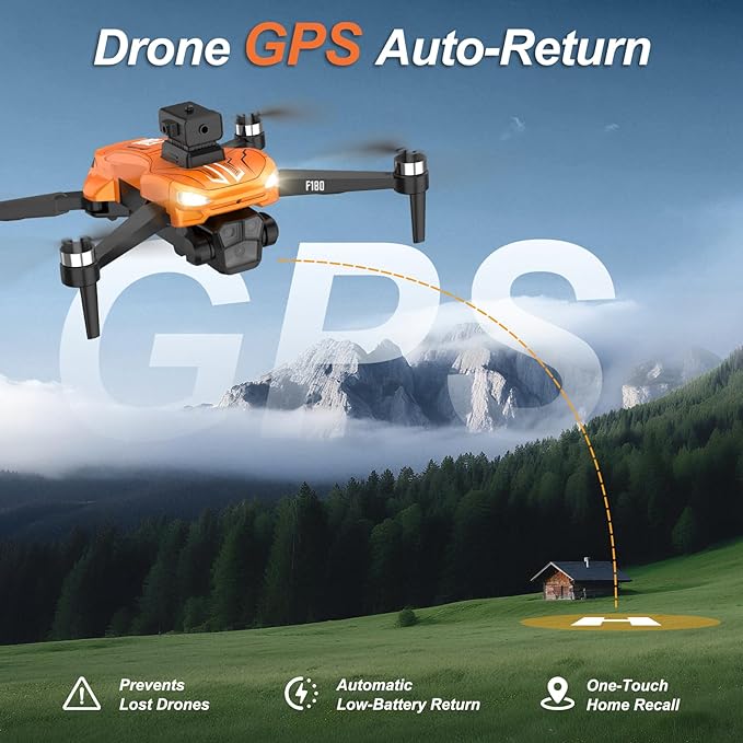 GPS Drone with 4K Camera 4.5" LCD RC Screen for Adults,Follow me Drone Professional Auto Return Home Circle Fly,Smart Obstacle Avoidance for Beginners Optical Flow Positioning,Portable,under 249g