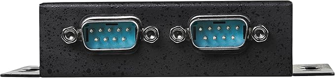 StarTech USB to Serial Adapter - 2 Port - Wall Mount - Din Rail Clips - Industrial - COM Port Retention - FTDI - DB9, TAA (ICUSB2322I)