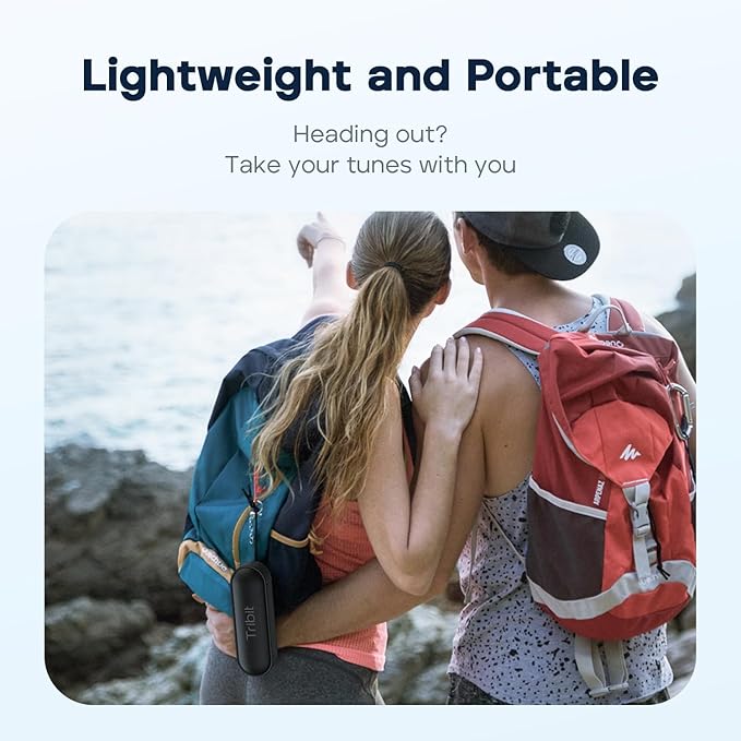 Tribit XSound Go Bluetooth Speaker, 16W Portable Wireless Speaker with Loud Sound, 24H Playtime, IPX7 Waterproof, Custom EQ, XBass, BT5.3, TWS Pairing, Type-C, Outdoor/Home/Travel/Beach/Shower (White)