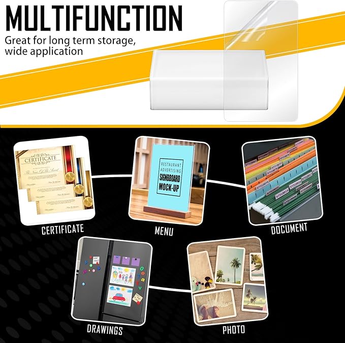 Sherr 200 Pack 10 Mil Laminating Pouches Thermal Laminating Sheets Letter Size Clear Plastic Paper Hot Glossy Sheets Office Supplies (2.6 x 3.9 Inch)