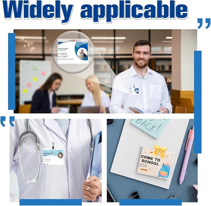 200 Pack 5mil 2.94“x4.13" Thermal Laminating Pouches Badge Laminate Pouches Clear Laminated Luggage Tags Printable Laminator Pouches for Business Permits Cards (200, 2.94"x4.13"-5mil-with Holes)